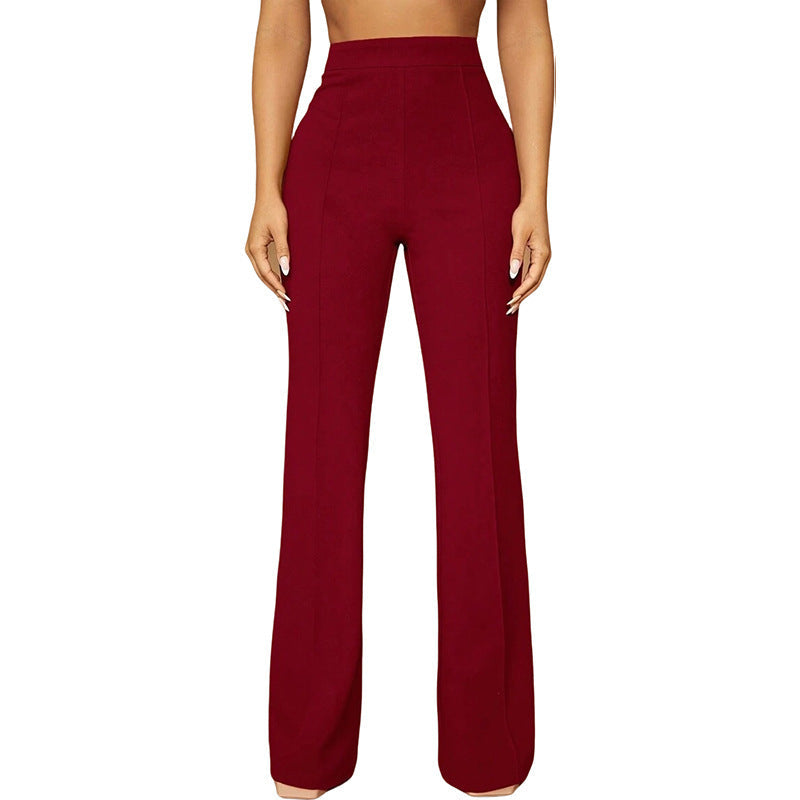 Fashion Fall High Waist Business Casual Trousers