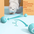 Automatic Cat Interactive Toy: USB Self-Hi Jumping Ball for Kittens & Owners