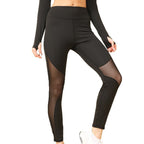 Stitching Detail Ankle-Length Yoga Trousers