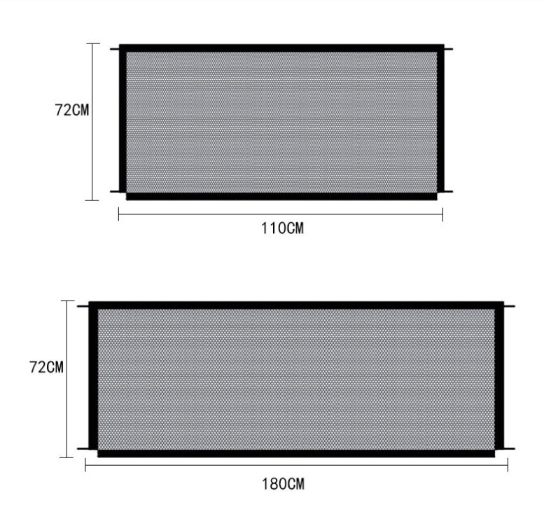 Portable & Foldable Dog Isolation Gate | Nylon Pet Protection Safety Fence