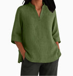Women's Linen-Cotton Short-Sleeve T-Shirts
