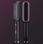 Electric Hair Brush Straightener & Curler | Dual-Purpose Negative Ion Hot Comb