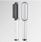 Electric Hair Brush Straightener & Curler | Dual-Purpose Negative Ion Hot Comb