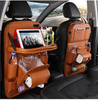 Back Car Seat Leather Tray