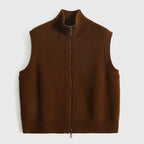 Women's Wool Loose-Knit Cardigan Vest
