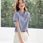 Sweet Youth-boosting Chic Polo Shirt With A Turn-down Collar