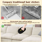 Pet Hair Remover Electrostatic Gloves – Double-Sided Efficient, Soft Silicone & Washable Reusable