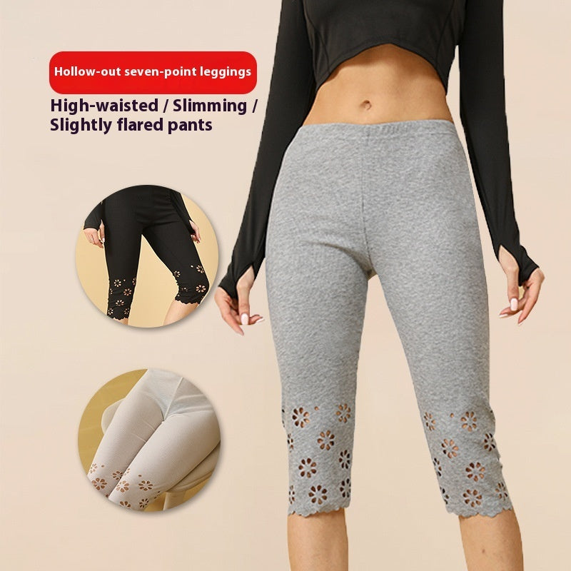 Women's Oversized Hollow Out Printed Leggings