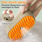 Steamy Dog & Cat Brush | Electric Spray Grooming Comb for Massage & Hair Removal