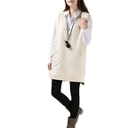 Loose Slimming Versatile Plus-Size V-Neck Knitted Sweater Vest For Women