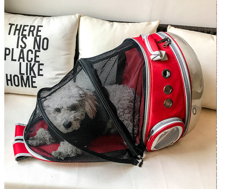 Breathable Bubble Pet Carrier Handbag | Portable Puppy & Rabbit Rucksack with Wide View