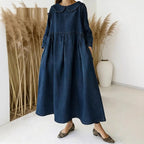 Resort-style Maxi Dress With A Printed Pattern