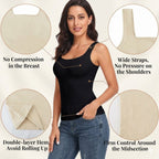 Women's Tummy Control Shapewear Tank Tops Seamless Square Neck Compression Tops Slimming Body Shaper Camisole