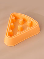 Pet Slow Feeder: Cartoon Pizza Single Bowl for Healthy Eating & Digestion