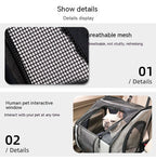 Folding Dog Car Seat Cage | Portable Travel Nest & Carrier for Pets