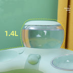 Automatic Crescent Double Bowl | Food Feeder & Water Dispenser for Pets