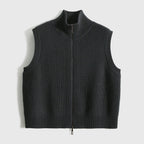 Women's Wool Loose-Knit Cardigan Vest