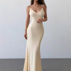 Womens Slim-fit Mermaid Long Dress With Thin Straps