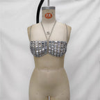 Punk Geometric Handmade Gemstone Suspender Top