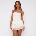 Niche-style Designer-inspired Solid-color Short Summer Dress
