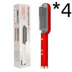 Electric Hair Brush Straightener & Curler | Dual-Purpose Negative Ion Hot Comb