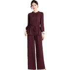 Spring Summer Top And Cropped Pants Age-reducing Two-piece Set