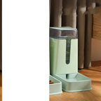Automatic Pet Feeding Station: Double Bowl with Water Dispenser for Cats and Dogs