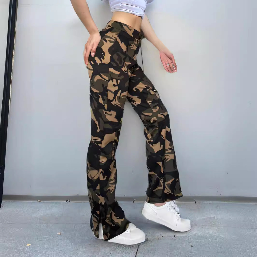 Women's Street Trend Split Hem Casual Pants