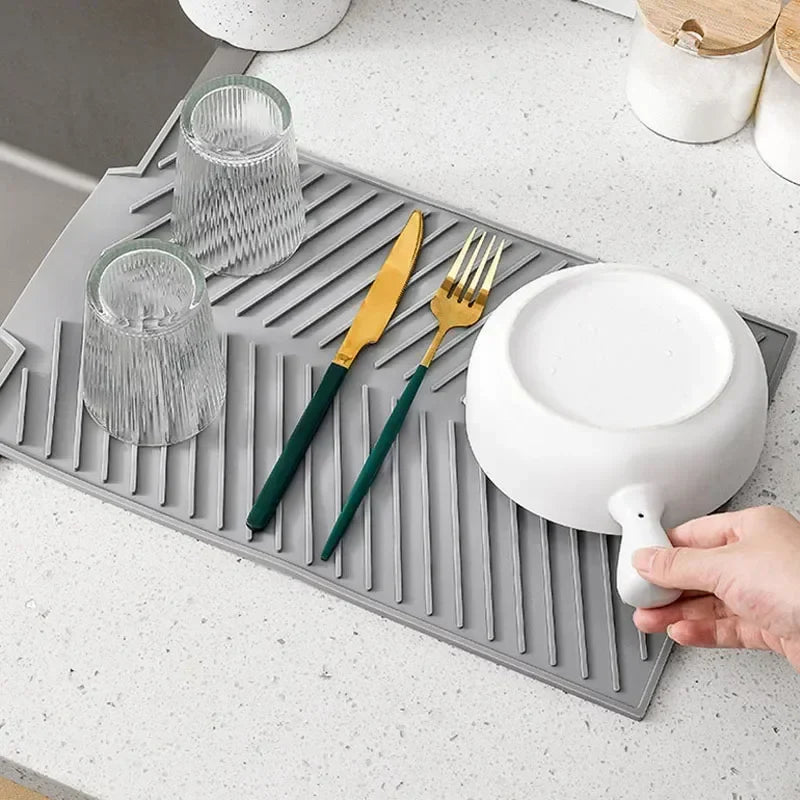 Silicone Drain Mat Three Models Bar Insulation Mat Bar Sink Drain Food Utensil Mat Kitchen Decoration Silicone Mat Accessories