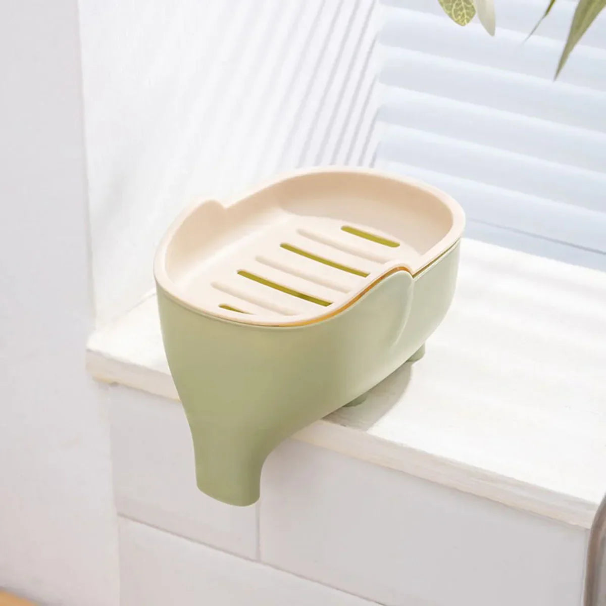 Creative Double-Layer Elephant Soap Holder & Drainer