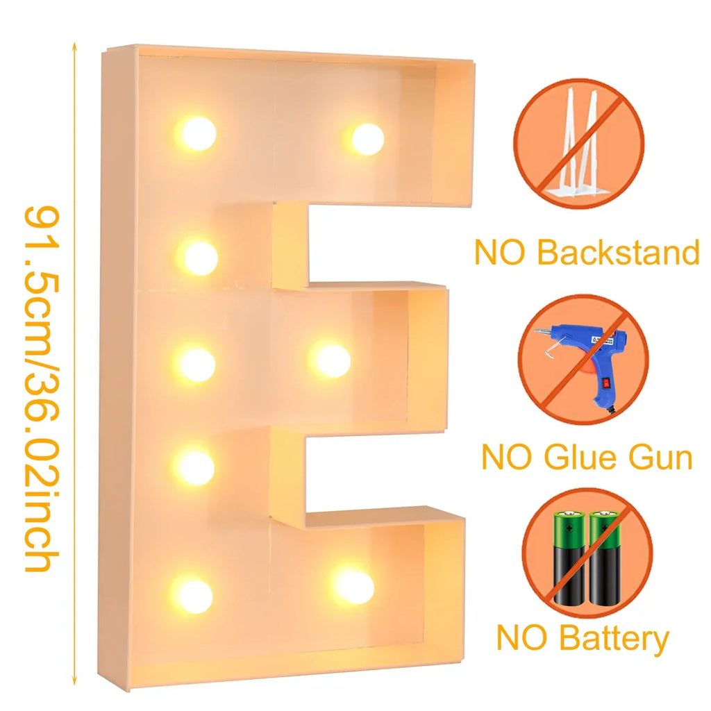 Giant DIY Name Light-Up Letter Box | Christmas, Wedding & Birthday Decor