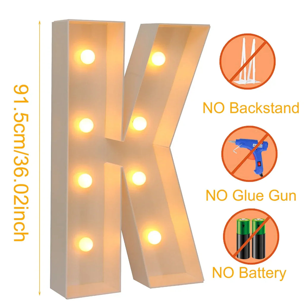 Giant DIY Name Light-Up Letter Box | Christmas, Wedding & Birthday Decor
