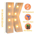 Giant DIY Name Light-Up Letter Box | Christmas, Wedding & Birthday Decor