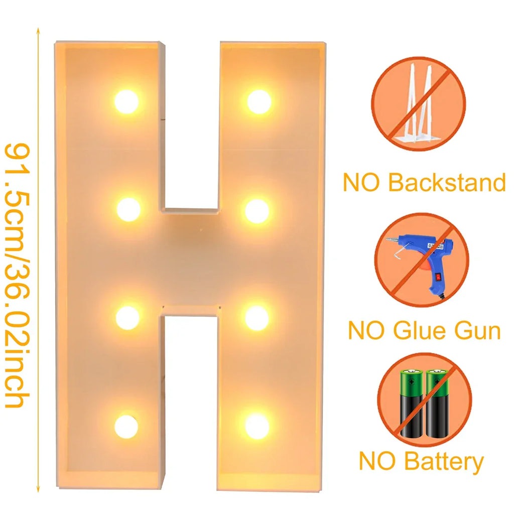 Giant DIY Name Light-Up Letter Box | Christmas, Wedding & Birthday Decor