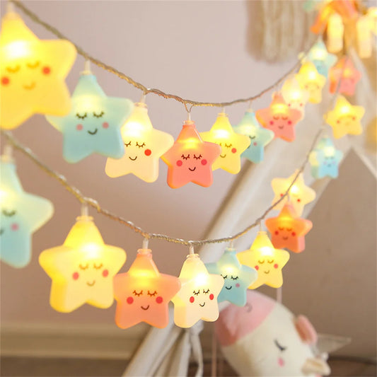 20LEDs Cloud/Star Light String,10Ft USB Waterproof Night Lights Atmosphere Lighting for Camping Birthday Party Summer Home Decor