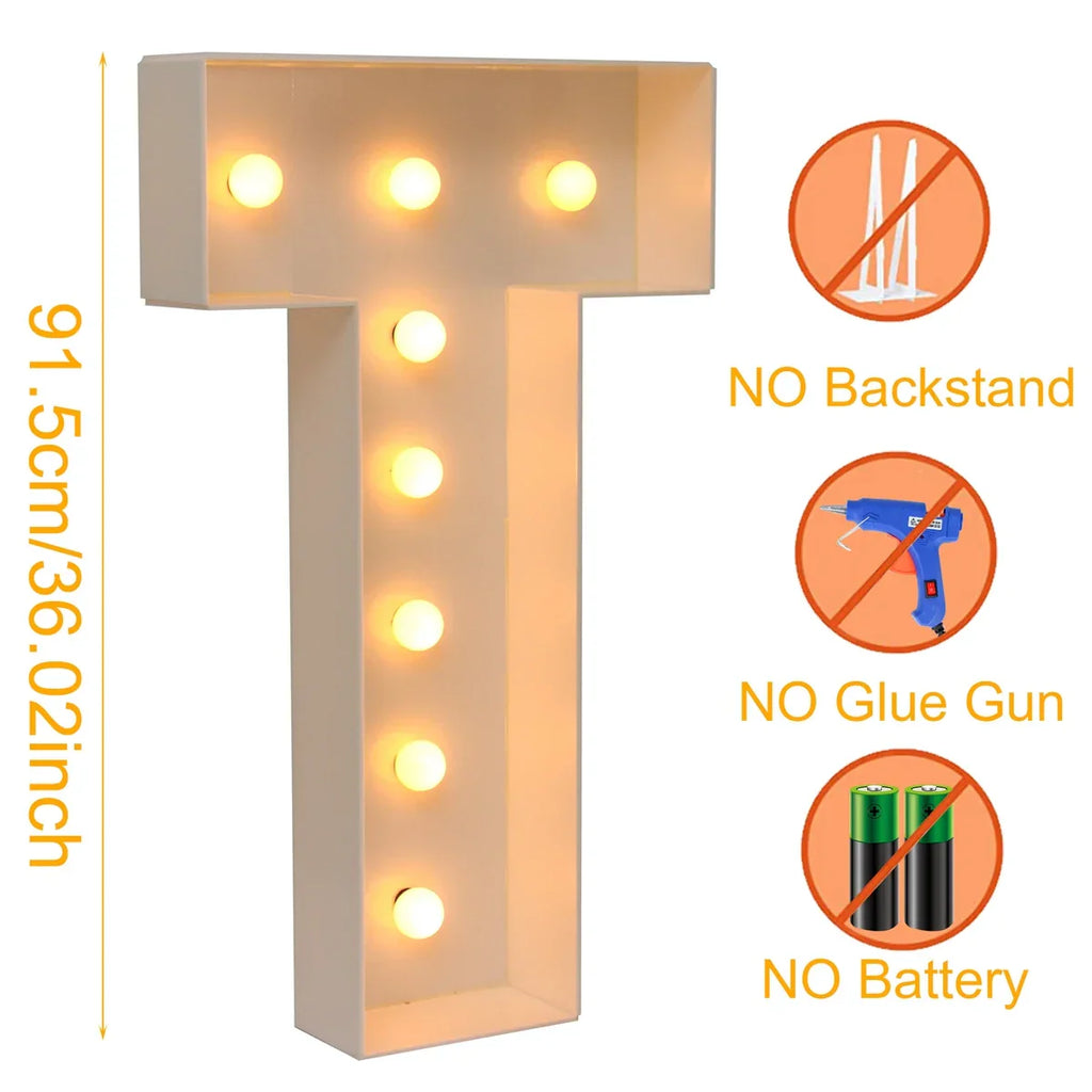 Giant DIY Name Light-Up Letter Box | Christmas, Wedding & Birthday Decor