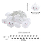 20LEDs Cloud/Star Light String,10Ft USB Waterproof Night Lights Atmosphere Lighting for Camping Birthday Party Summer Home Decor