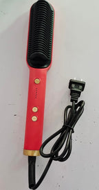 Electric Hair Brush Straightener & Curler | Dual-Purpose Negative Ion Hot Comb