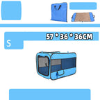 Soft Folding Pet Carrier Cage | Travel Bag with Locking Safety Zippers