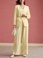 Flowy Elegant High Waist Wide Leg Trousers