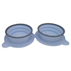 Non-Slip Portable Pet Bowls | Foldable Silicone Double Feeder for Dog & Cat Travel