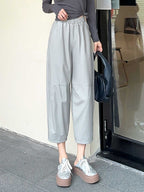 High Waist Wide-Leg Faux Leather Trousers