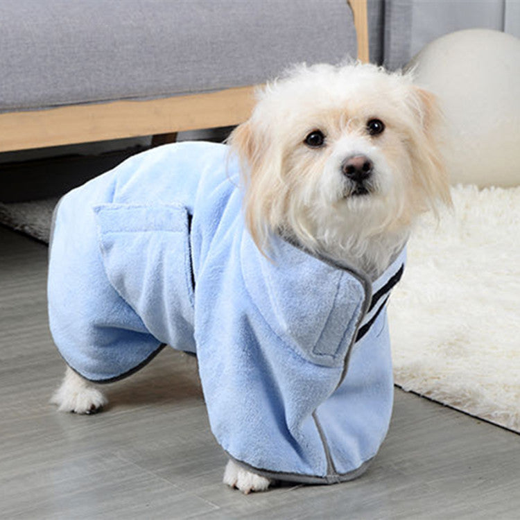 Microfiber Pet Absorbent Towel | Quick-Dry Dog Bathrobe for Dogs & Cats
