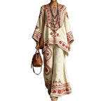 Women's Fashionable Loose-Fit Printed Long-Sleeve Set