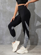 High Waist Tight Patchwork Color Block Yoga Pants