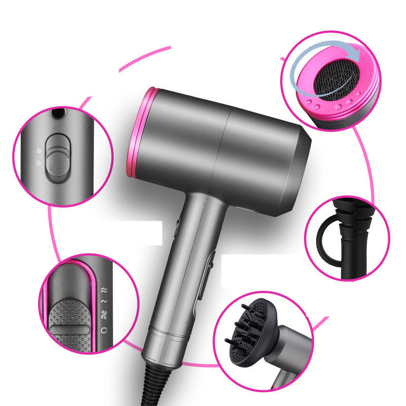High-Performance 1400W Hair Dryer | Dual Voltage Styler with 3 Heat, 2 Speed, & Cool Shot Setting