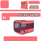 Soft Folding Pet Carrier Cage | Travel Bag with Locking Safety Zippers