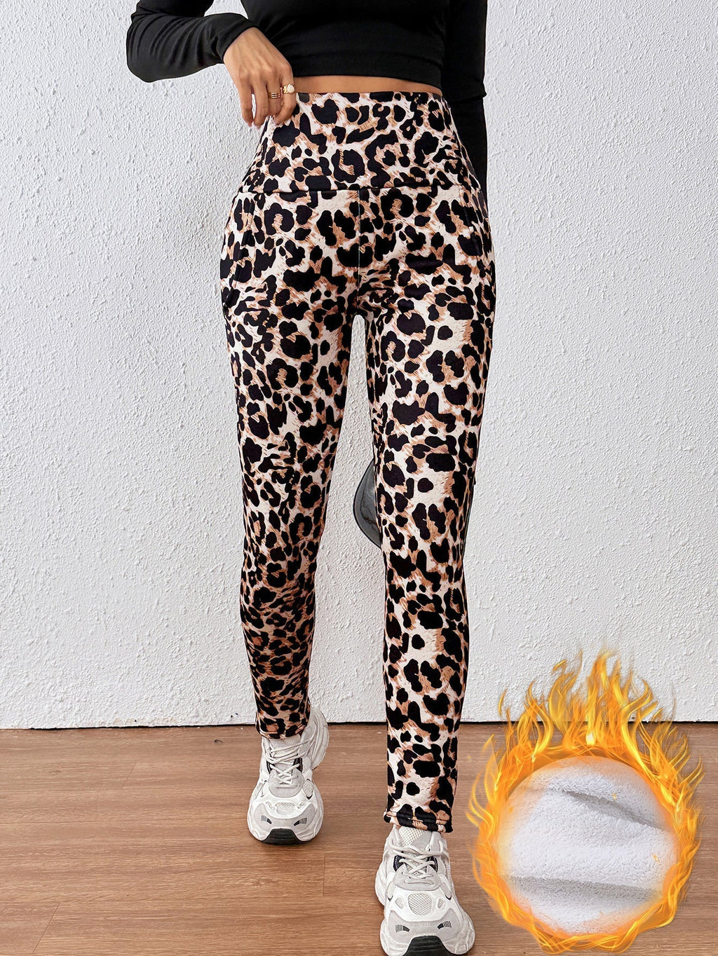 High Waist Cashmere Leggings with Side Pocket
