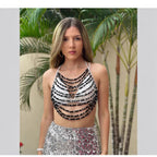 Sexy Resort-Style Pearl Bra Chain