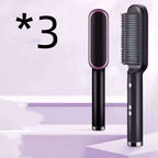 Electric Hair Brush Straightener & Curler | Dual-Purpose Negative Ion Hot Comb